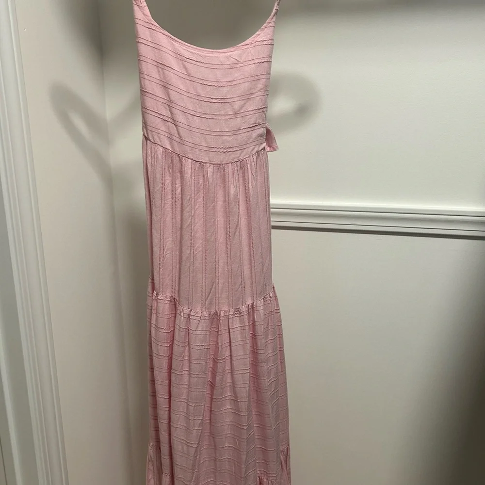 l*space Pink Open-Back Tiered Maxi Dress - Picture 2 of 4